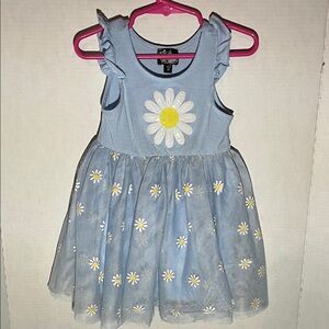 Charming Blue Daisy Dress for Kids